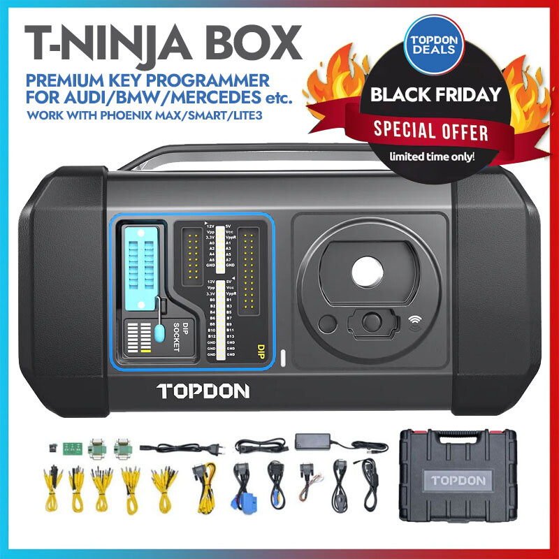 USA TOPDON T-Ninja Box Professional Car Diagnostic Scanner Key Coding Programmer