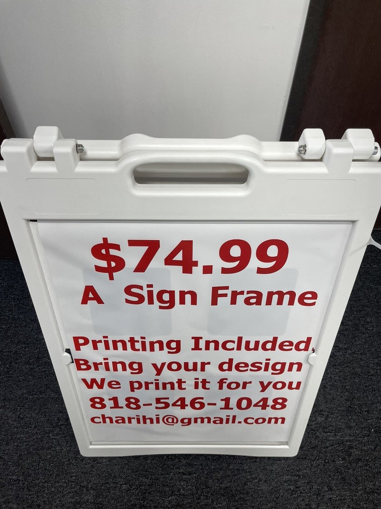 Custom REPLACEMENT SIGN A-Frame Sidewalk Sign replaceable Board 22.5' X 29.5'