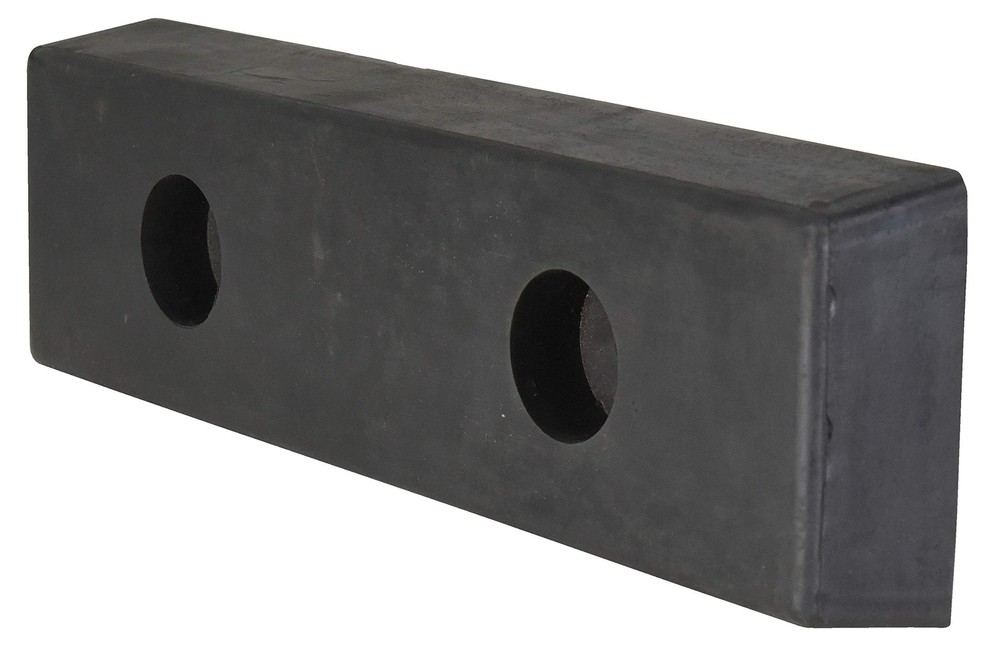 Vestil B-516 Rubber Molded Dock Bumper Rectangular Black 16" Length 5" Width