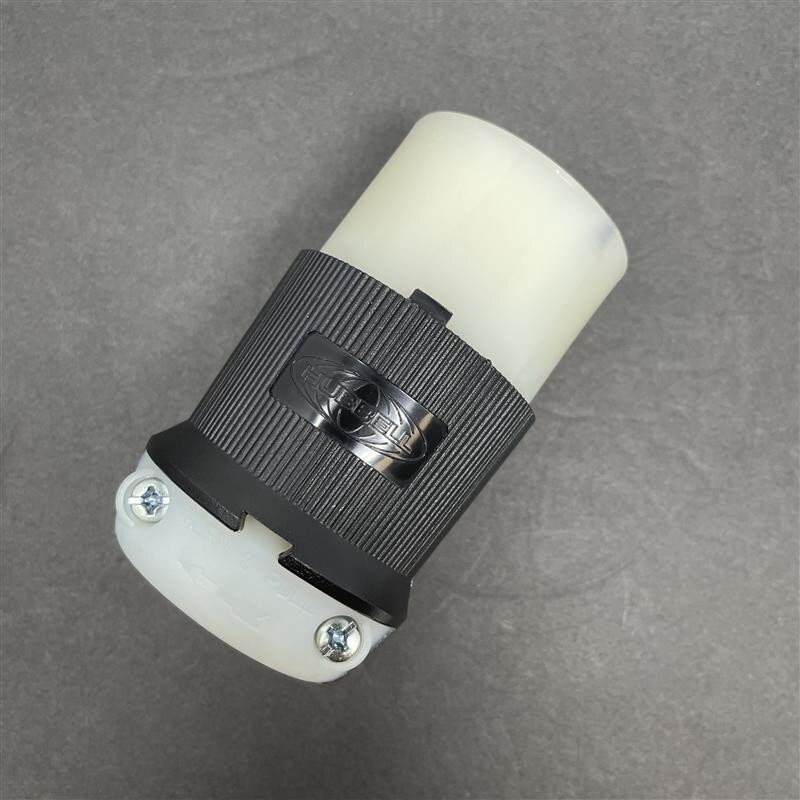 Hubbell HBL2823 Female Connector Body, 30A 3-Phase Wye 277/480V AC Black/White