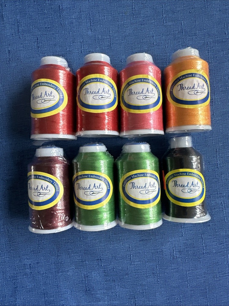 8 NEW Spools Thread art Polyester Embroidery Thread 1000M INV#75