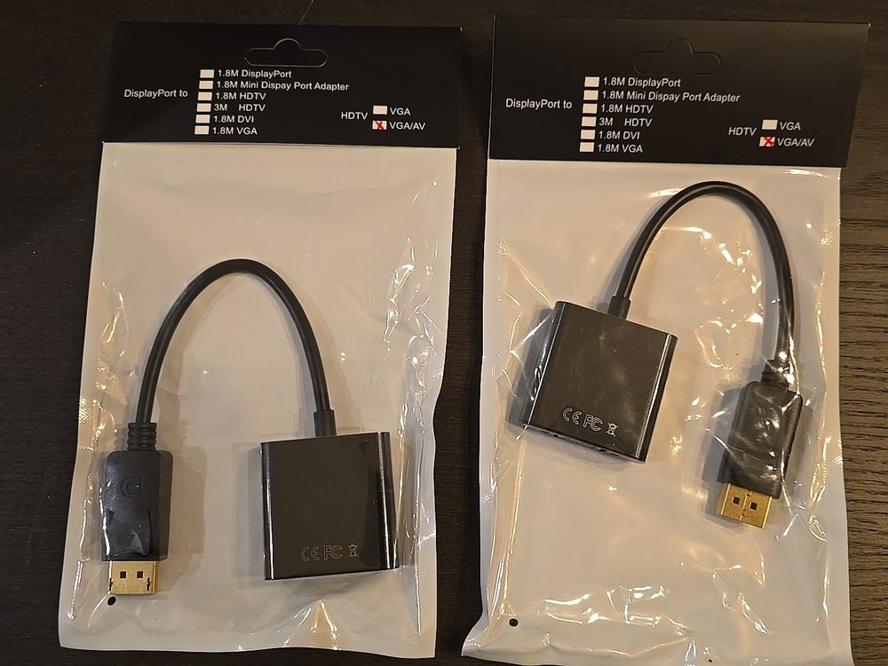 2 Pack Display Port To VGA Adapter