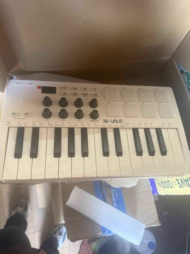 M-VAVE 25-Key MIDI Keyboard Controller with Pad Triggers, MIDI Controller