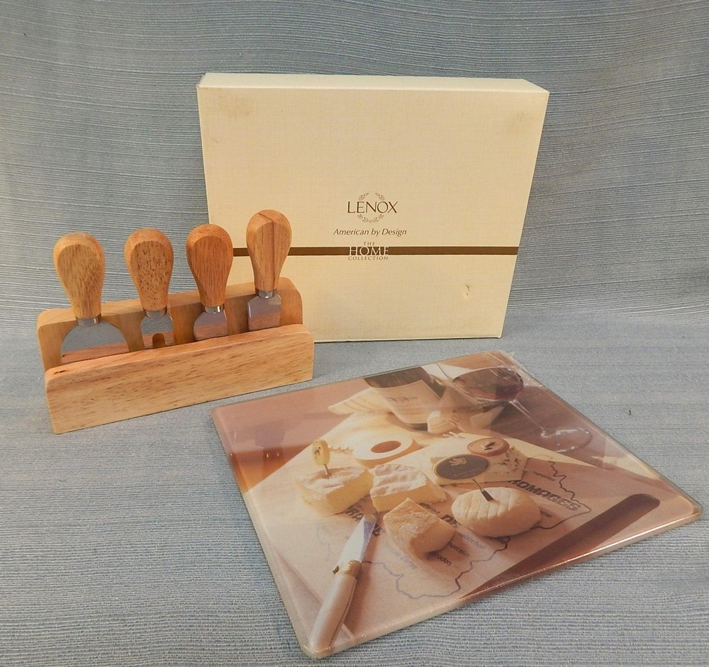 Lenox Mixed Medium Cheese Serving 6 pc Set Exceptional Condition w/ Org. Box