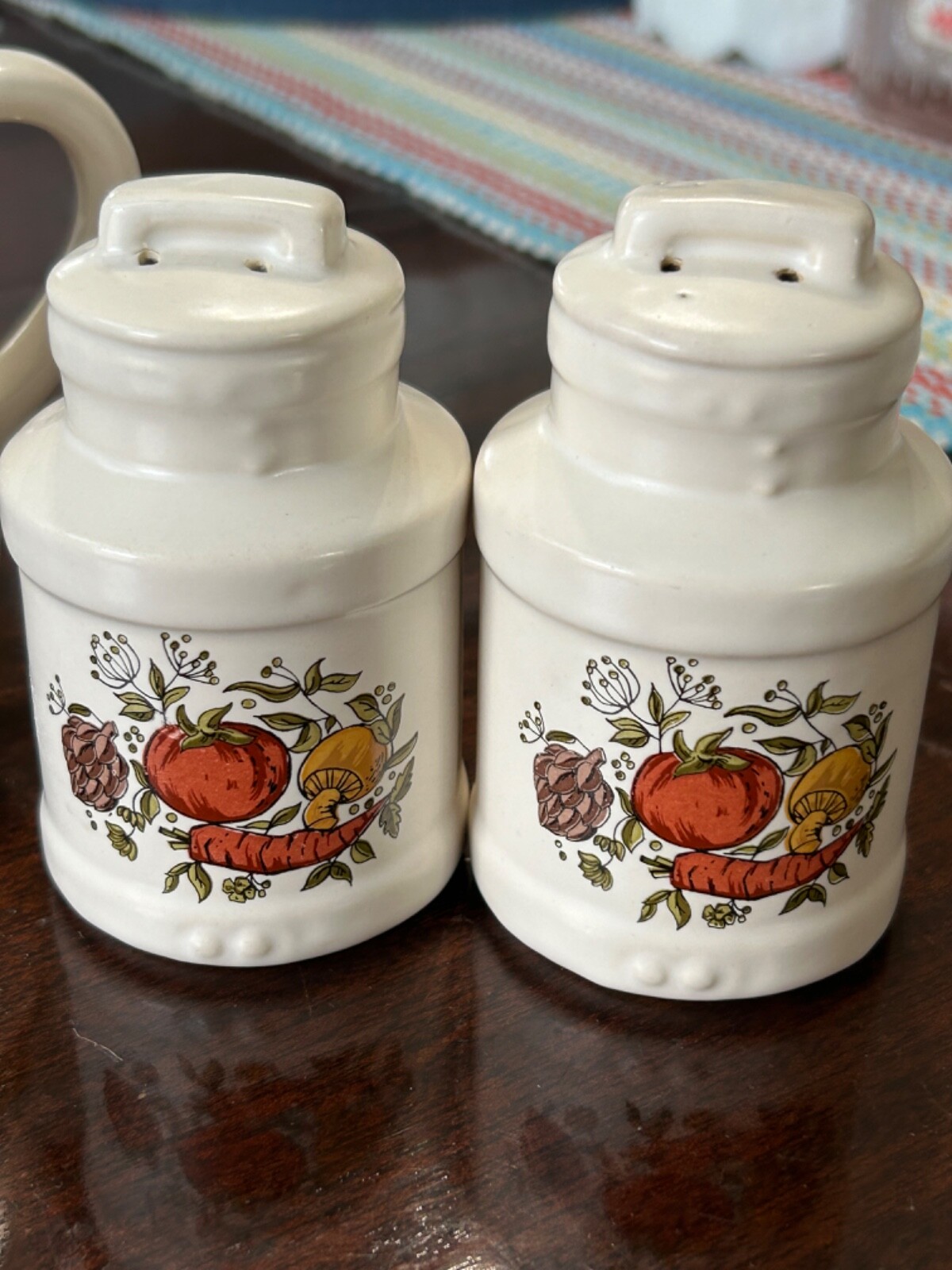 Vintage McCoy Spice Delight Creamer w/Handle and Salt & Pepper Shakers w/Stopper