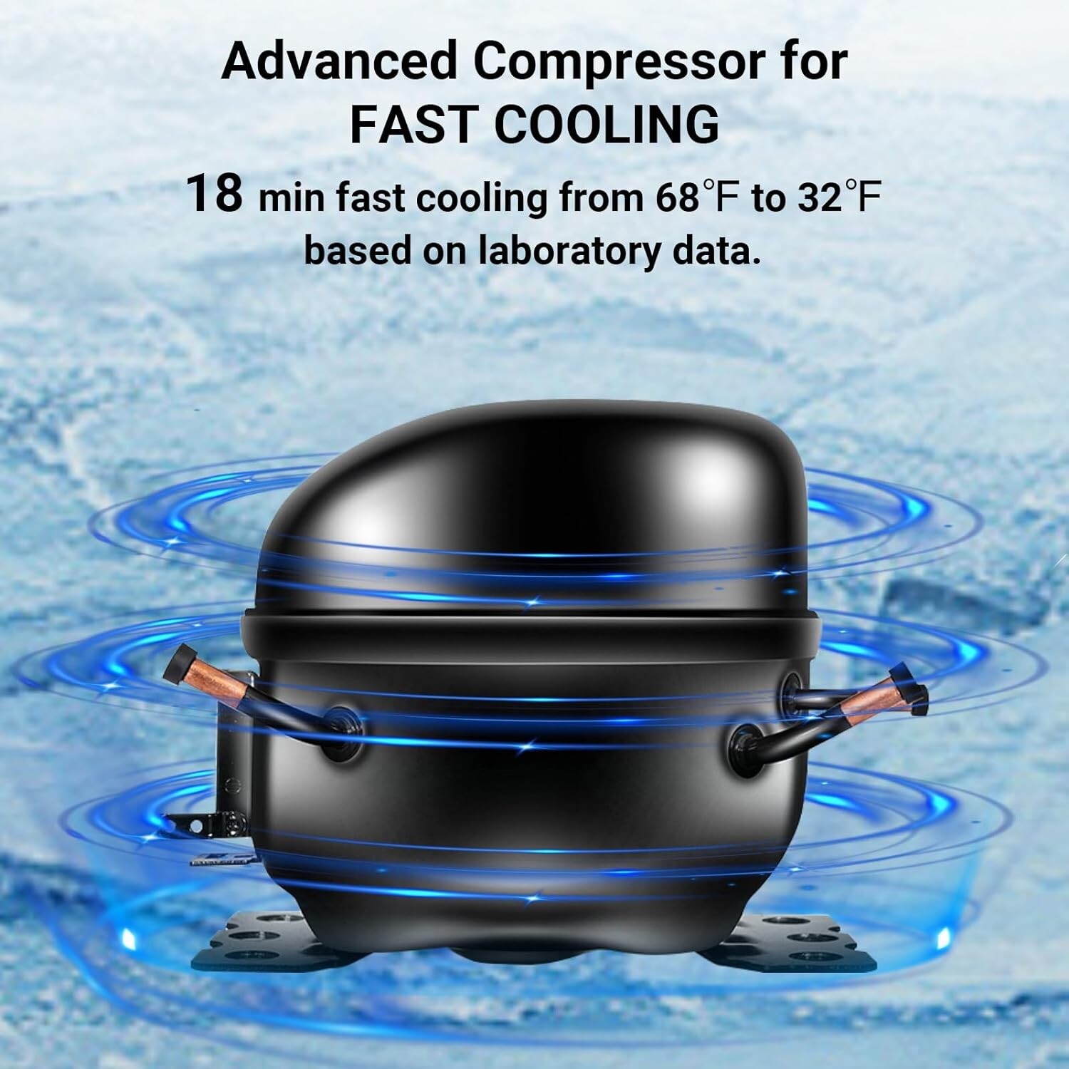 53QT/50L Truck Car RV Fridge/Freezer DC 12V/24V Compressor Camping Refrigerator