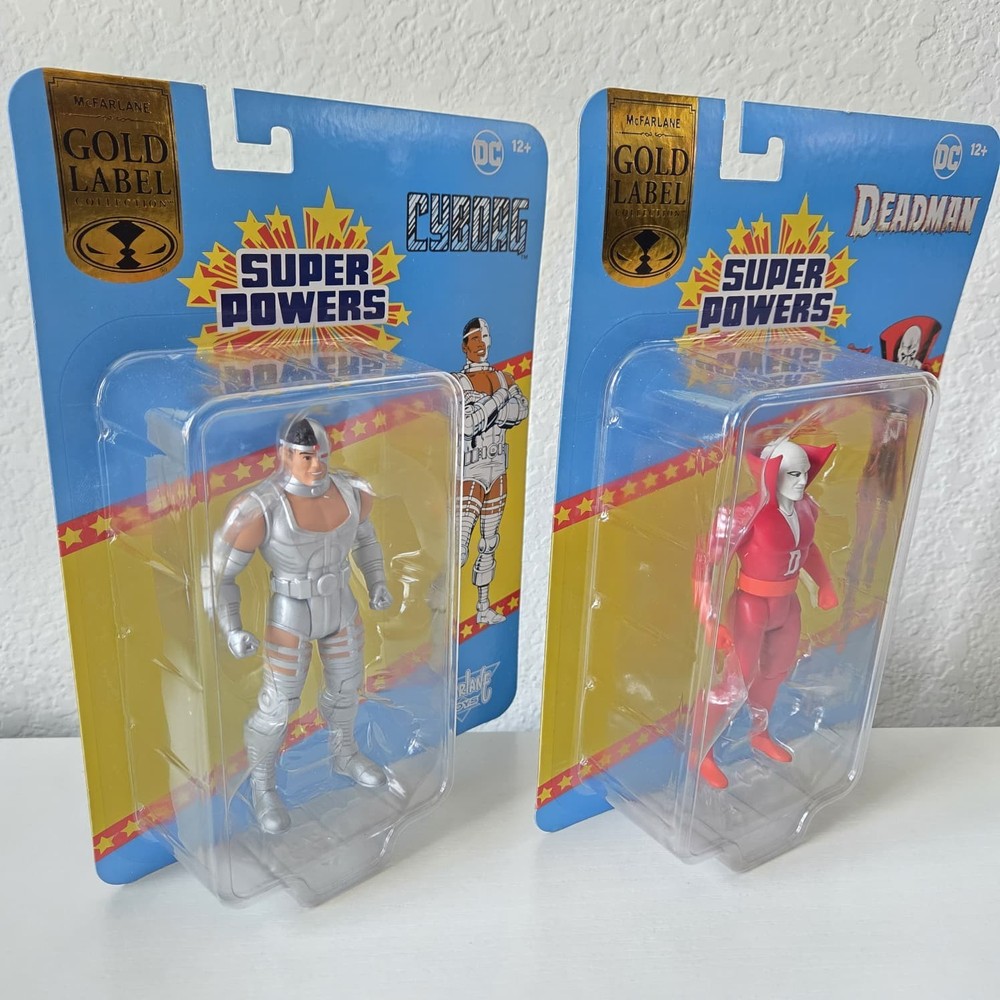 McFarlane Toys DC Super Powers CYBORG and DEADMAN Gold Label bundle