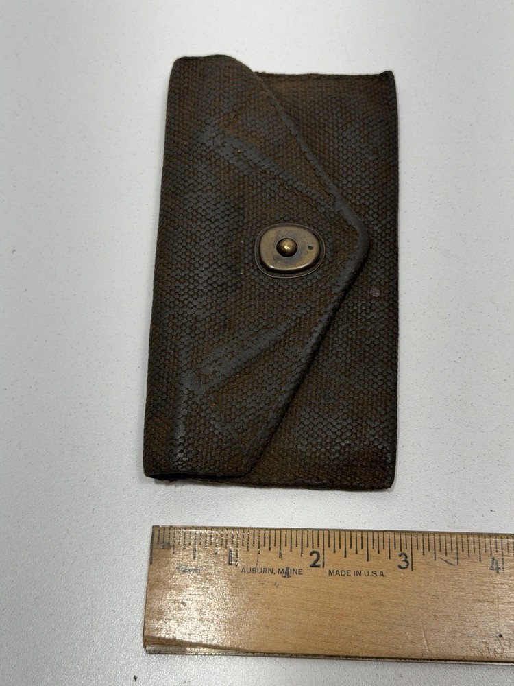 ORIGINAL WWII US ARMY INFANTRY M1942 FIRST AID CARLISLE BANDAGE CARRY BELT POUCH