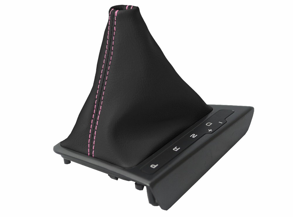 Automatic Shift Boot Cover Leather for Kia Optima 2011-2015 Black Pink Stitch