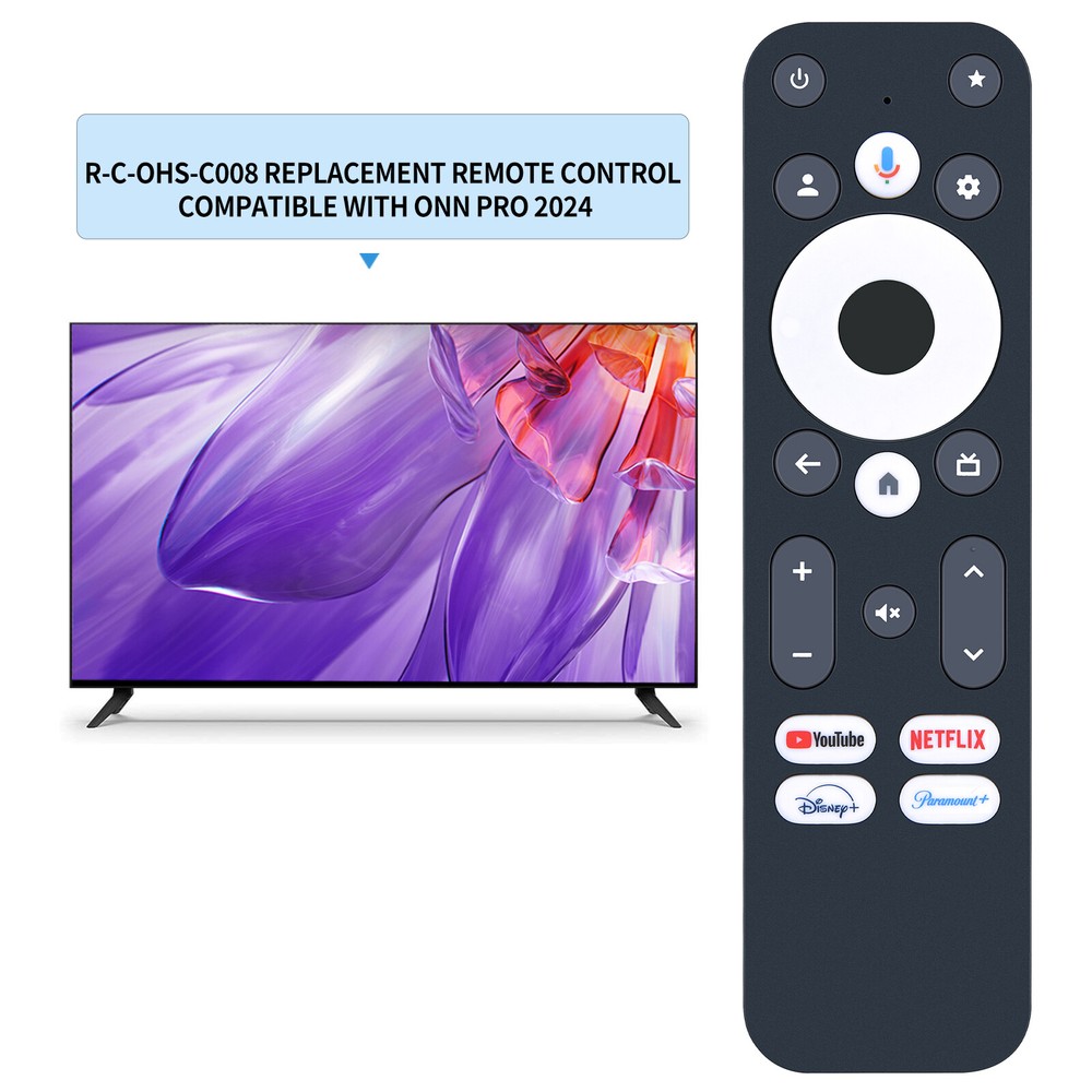 Voice Remote Control For Onn Google TV 4K Pro Streaming Device