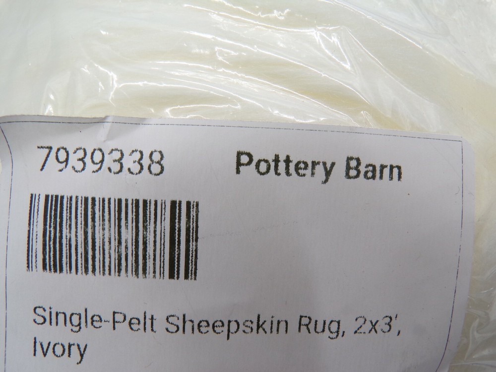 Pottery Barn Himalayan Faux Fur Bean Bag Chair Slipcover ONLY Medium Ivory 9696B