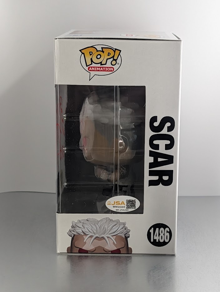 Ryotaro Okiayu JVA Signed Autographed Funko Pop #1486 SCAR Fullmetal Alchemist