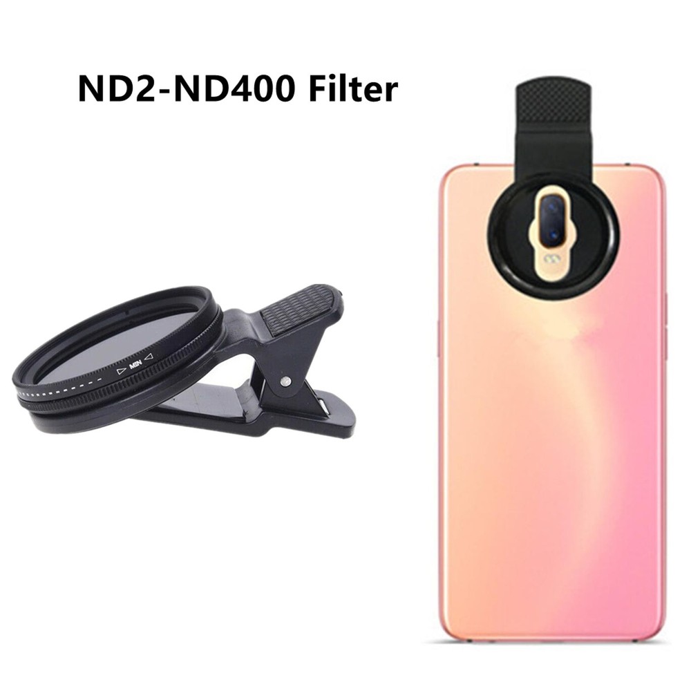 37mm Clip ND2-400 Adjustable Neutral Density Smart Phone Camera Lens Filter h