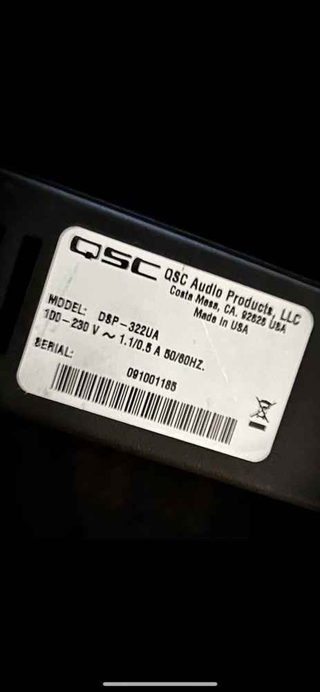 QSC-DSP 322UA--8in/8out-Processor-Active Crossover/Processor/Management