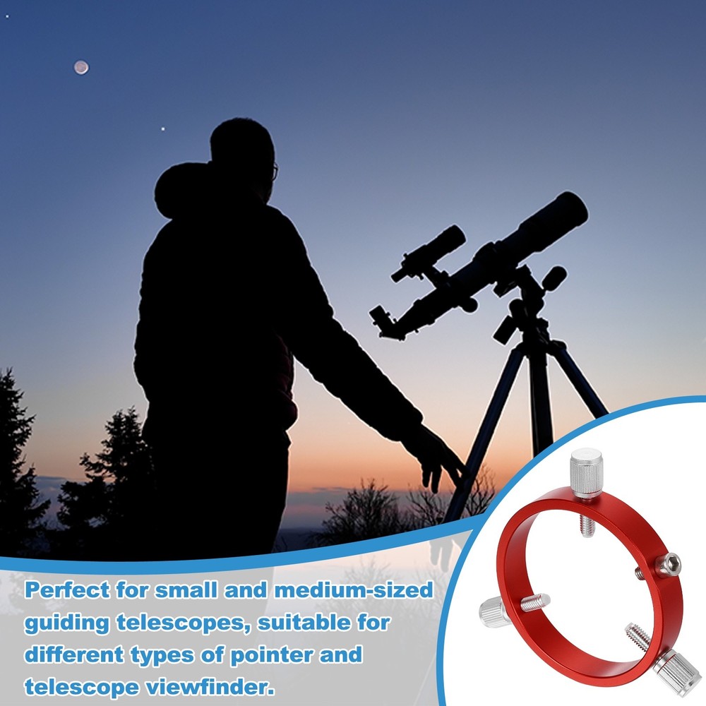 68mmD Adjustable Guiding Scope Rings, 2pcs Metal Guide Scope Rings, Red