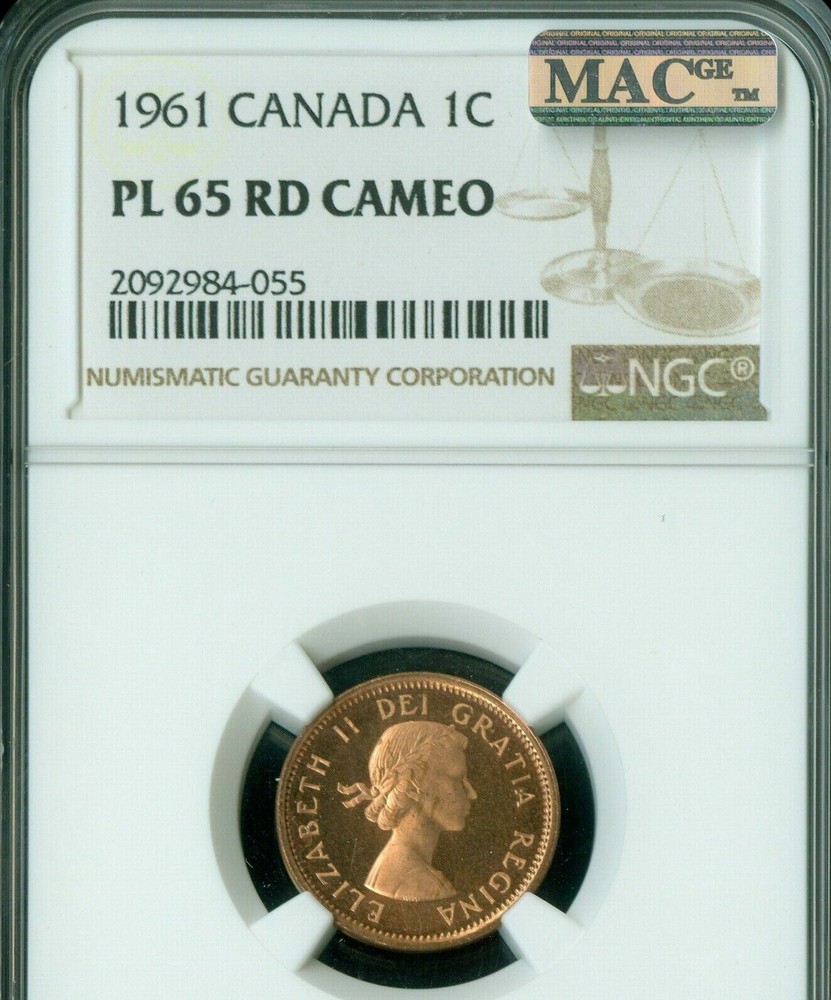 1961 CANADA CENT NGC PL65 CAMEO MAC SPOTLESS    *