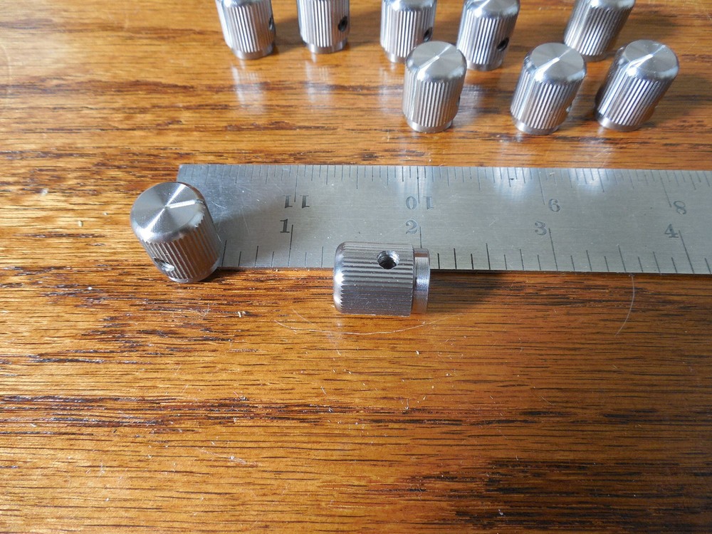 Alco Grey aluminum knobs x 4