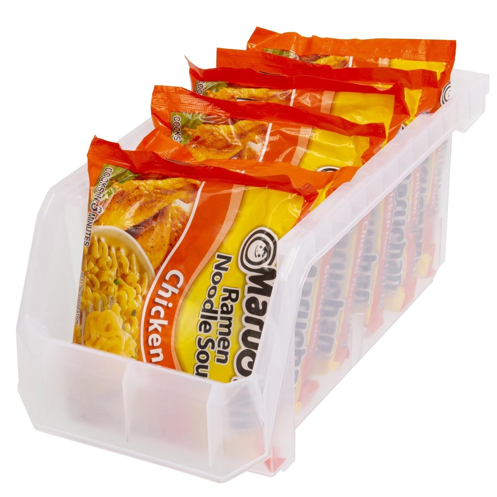 ReadySpace Medium Plastic Storage Bins, Stackable Organizer Containers for Cl...