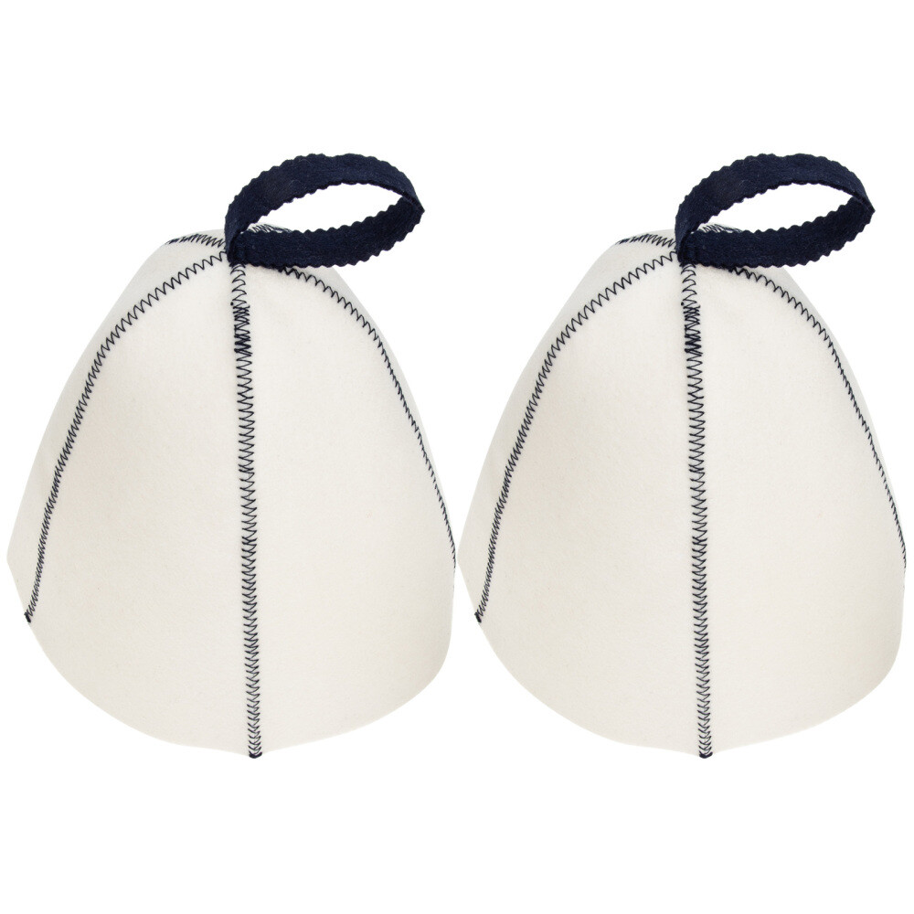 2PCS Felt Sauna Hat Thicken Felt Hat Comfortable Sauna Hat Bathing Hat