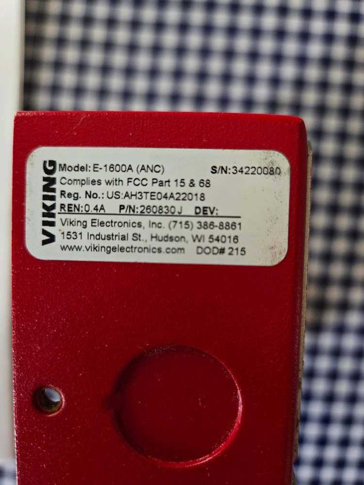 Viking E-1600A Emergency Dialer Phone ADA Compliant - Tested