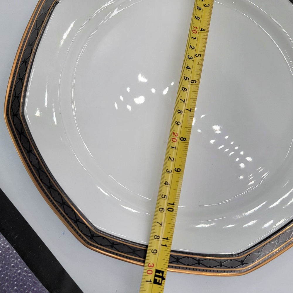 Christopher Stuart BLACK DRESS China Dinnerware. 13 Pc's EC