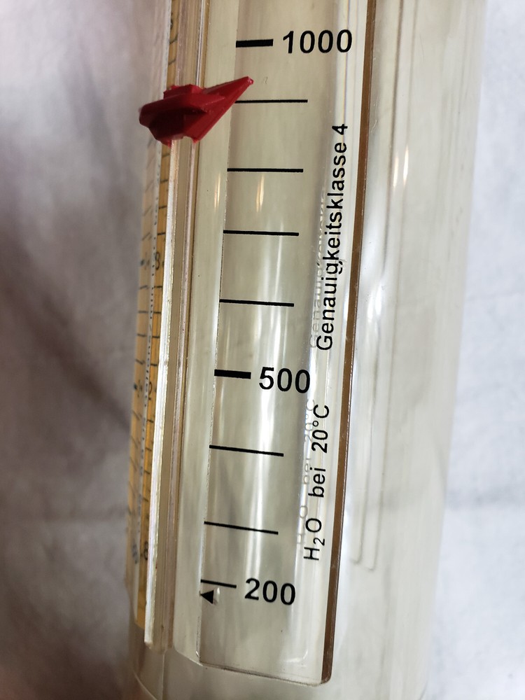Flow Meter 200-2000 l/h, Conical Float, Variable Area , 16" long, 0.88-8.8 gpm