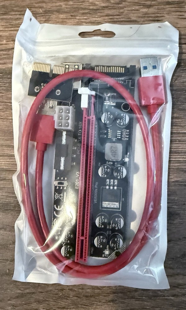 PCI-E PCIe X1 to PCle X16 Powered USB3.0 GPU Riser Extender Adapter
