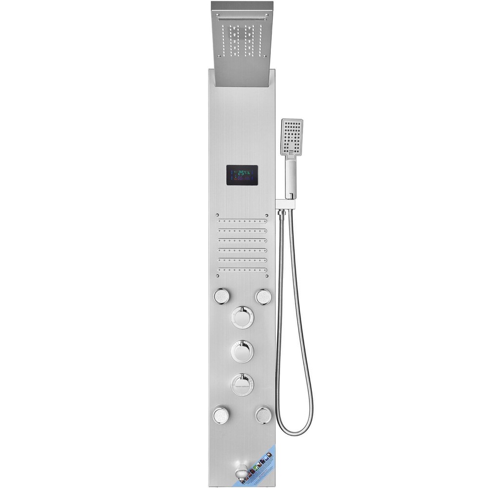 VEVOR Shower Panel System, 6 Shower Modes, LED & Screen Hydroelectricity Shower