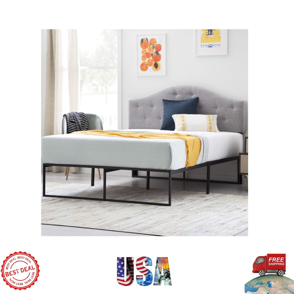 14-Inch Twin Metal Platform Bed Frame - Durable and Space-Saving Solution