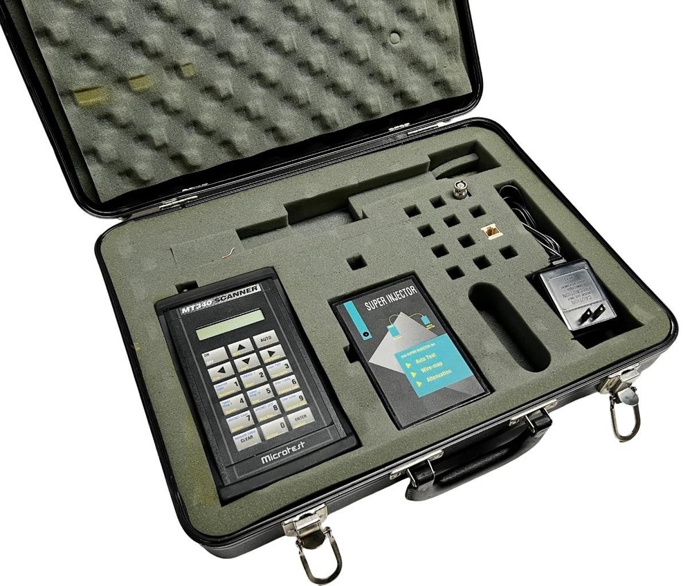 Microtest MT340 Cable Tester Scanner w/ Accessories & Case