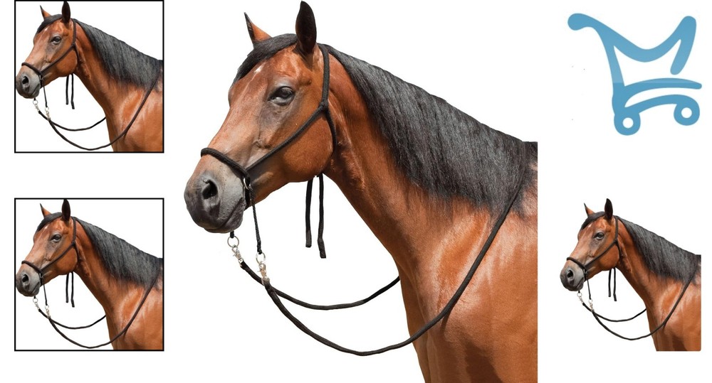 Nylon Bitless Bridle Reins Horse Control Unisex Basic Training Gear