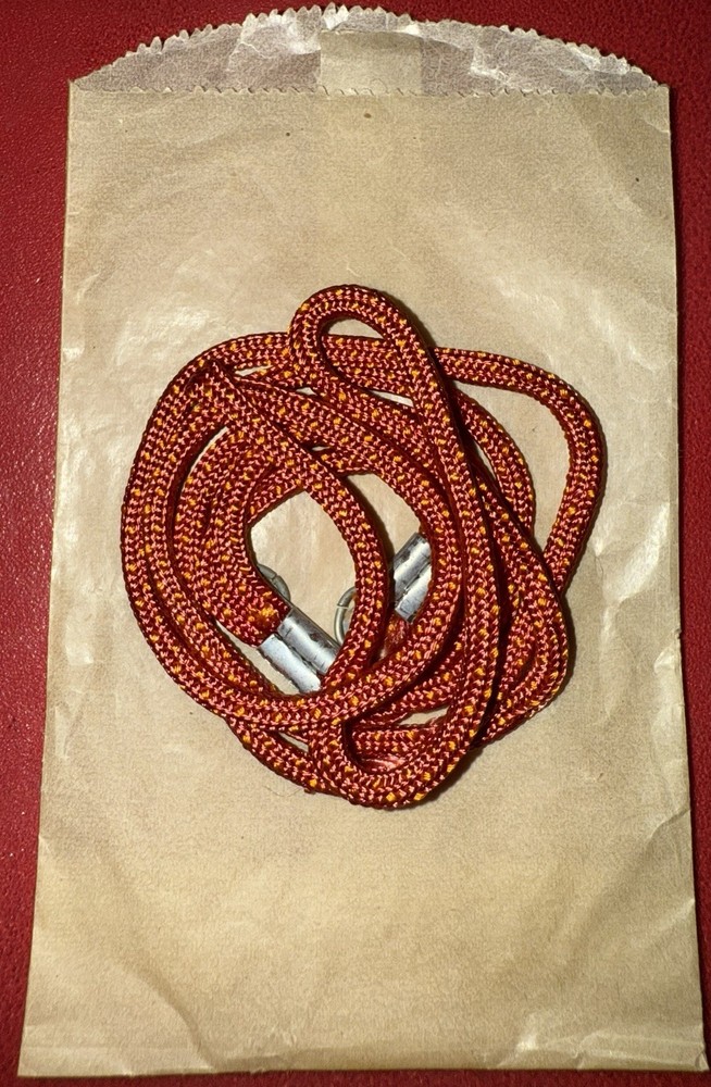 WW2 Red / Orange Dog Tag Cord NOS With Package