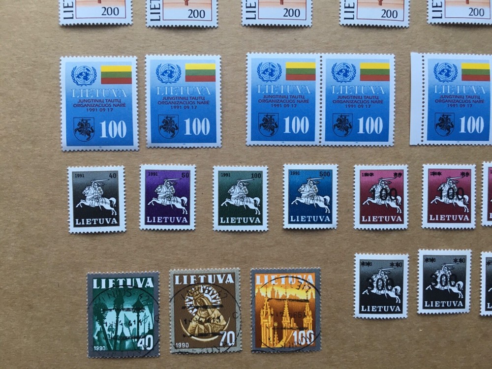 Lithuania 1990 - 91 Accumulation 42 pieces