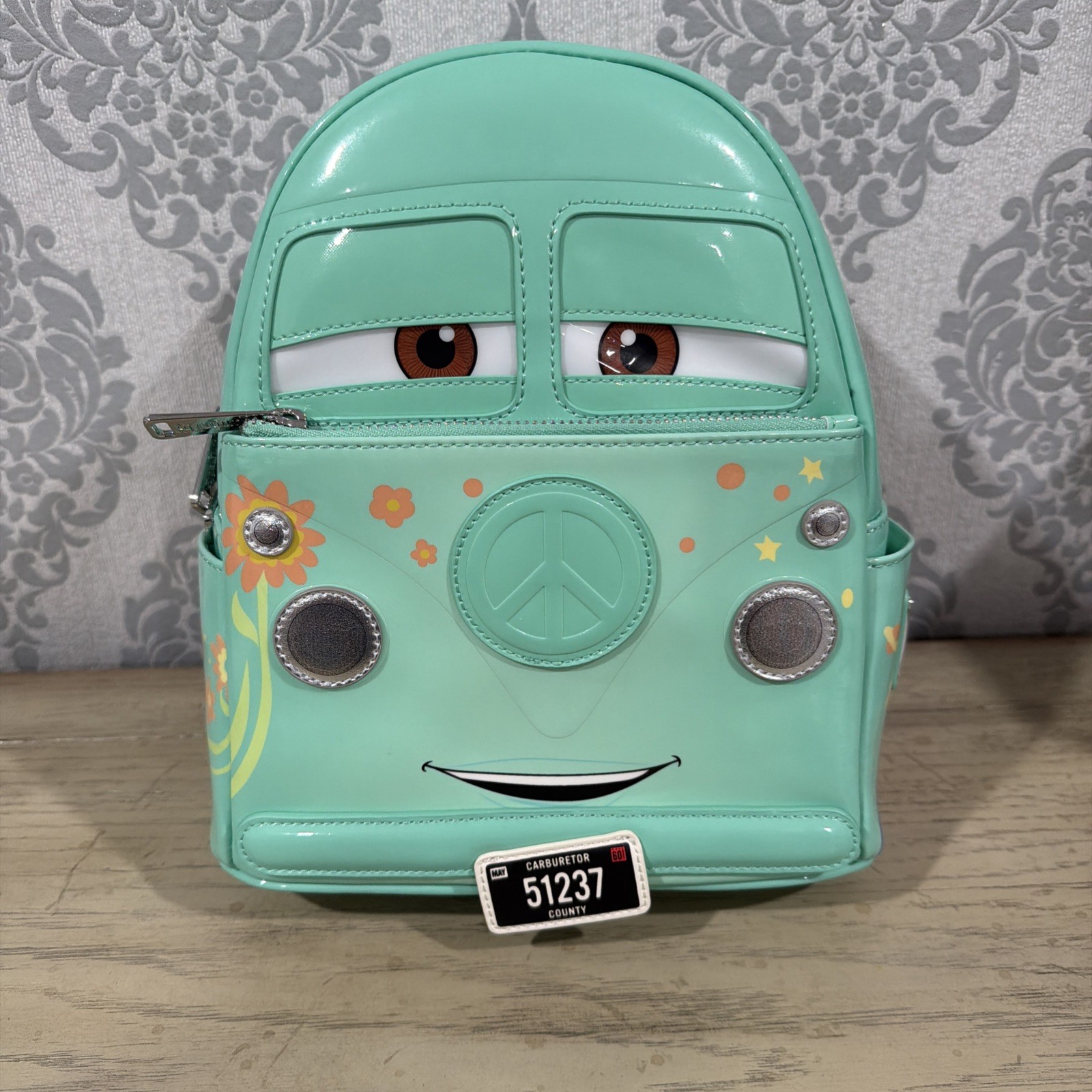 Loungefly Disney Pixar Cars Fillmore Mini Backpack NWT