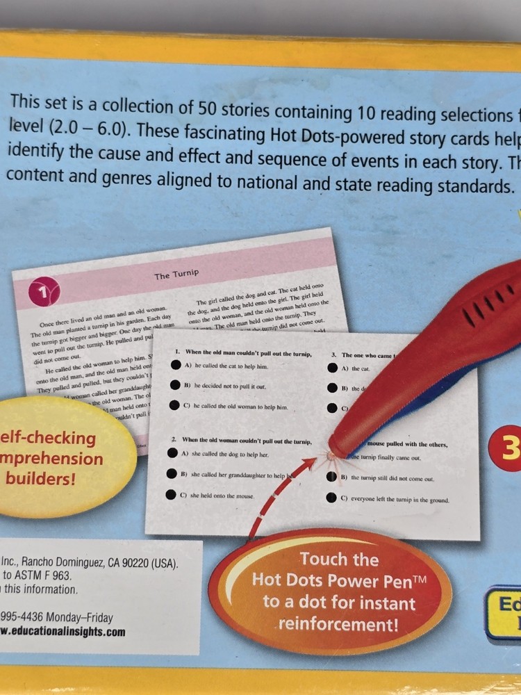 Hot Dots Reading Comprehension Cards Set 5 Finding The Sequence & Cause Effect