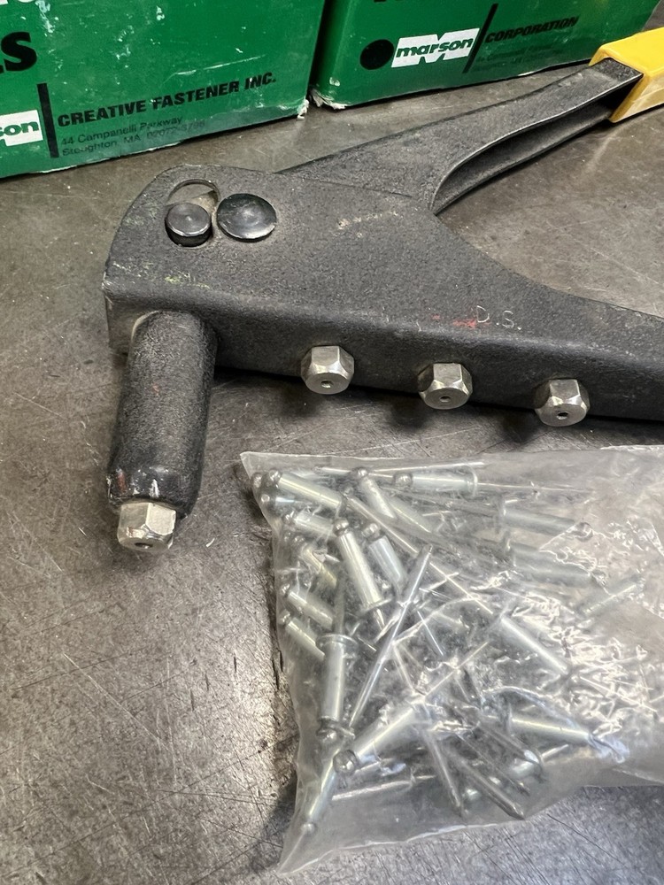 Amsco Rivet Tool With 2 Boxes 3/16 Rivets