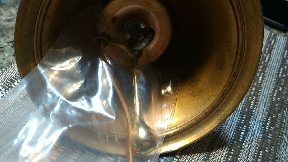 Solid Brass Door Bell-Dog Theme 5 3/4" Bell