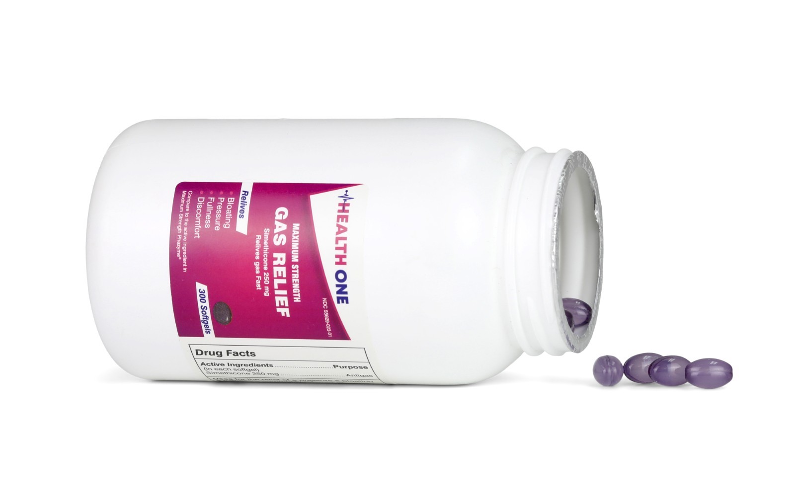 Maximum Strength Gas Relief Softgels, 250 mg Simethicone, 300 Count