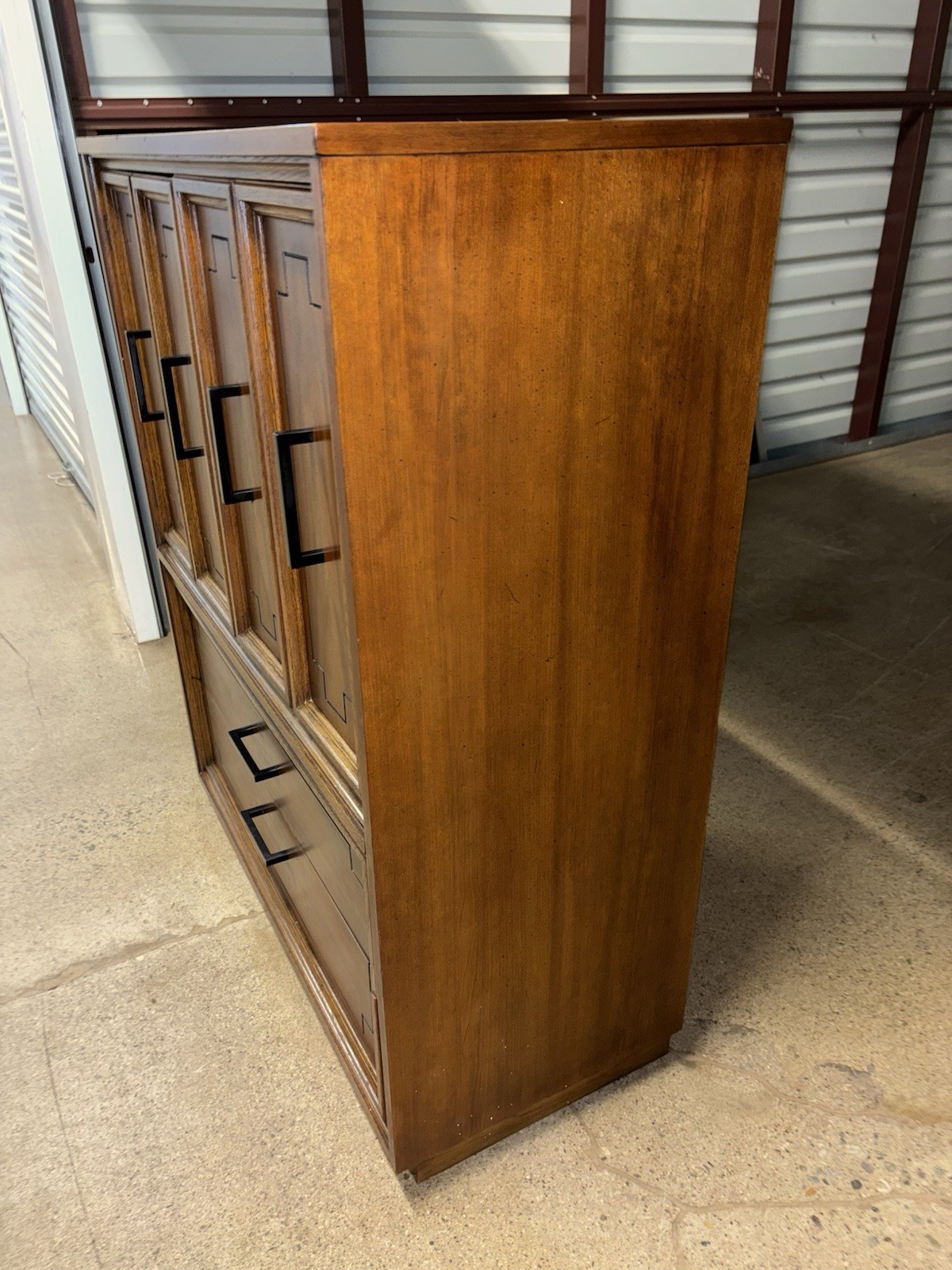 Vintage Mid Century Modern 5 Drawer Gentleman's Chest by Dixie