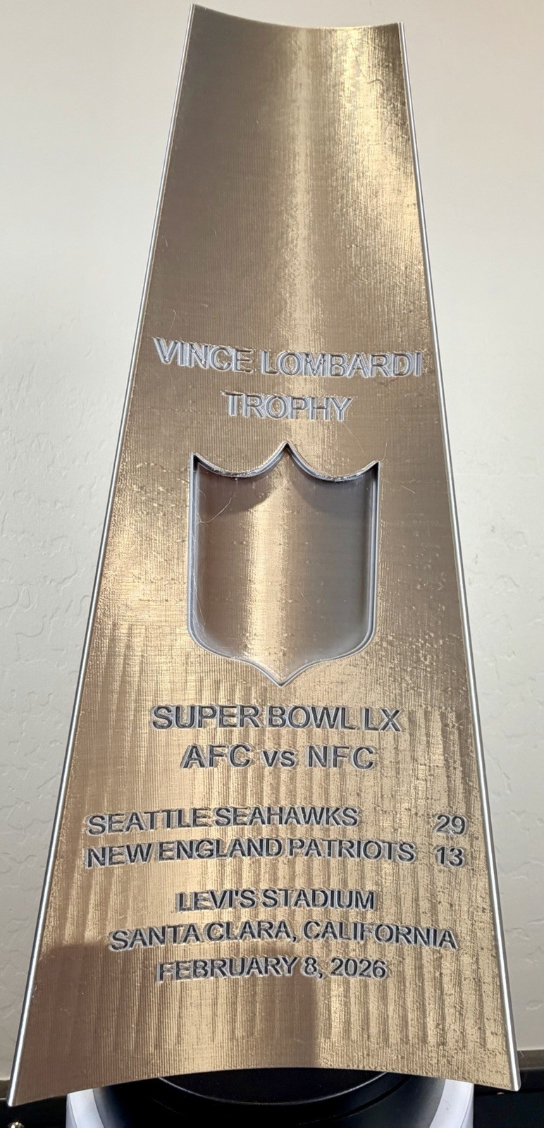 19” Superbowl Custom Trophy Like - ANY SB Fantasy Game, Team, Year Seahawks LX