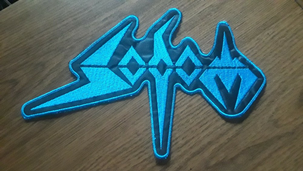 SODOM,SEW ON BLUE EMBROIDERED LARGE BACK PATCH