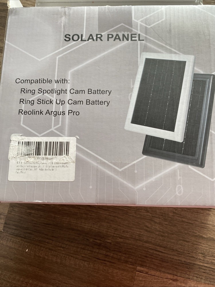 Solar Panel for Ring Doorbell, 5W Solar Panel Camera Charger Cable Compatible/aw