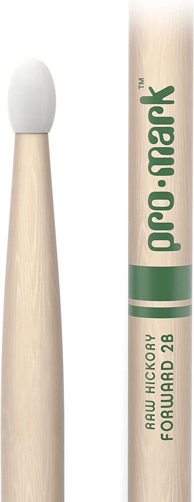 3 PACK ProMark Classic Forward 2B Raw Hickory Drumsticks, Oval Nylon Tip