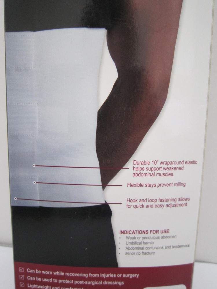 OTC Multiple Use Elastic Abdominal Binder White