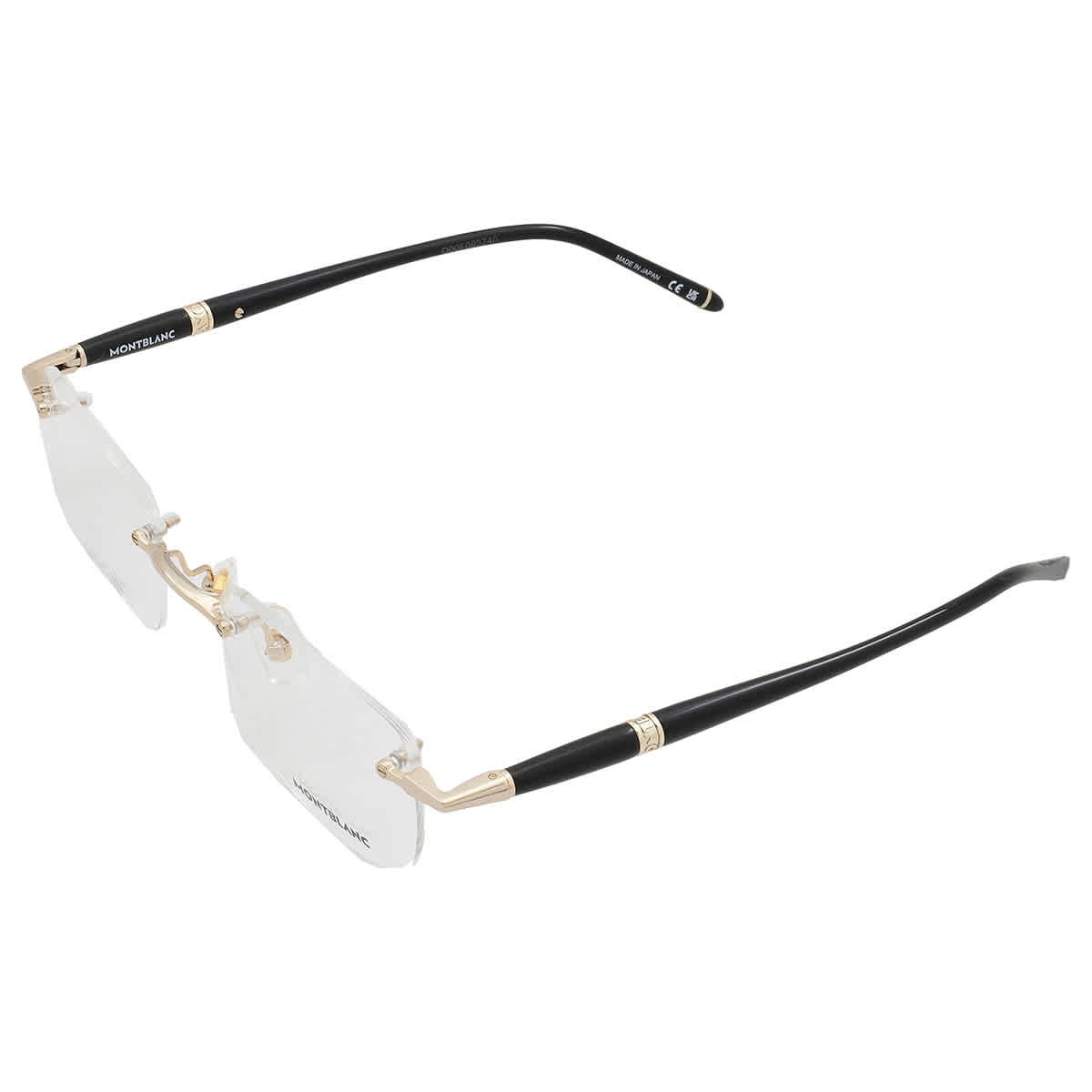 Montblanc Demo Rectangular Men's Eyeglasses MB0346O 001 53 MB0346O 001 53