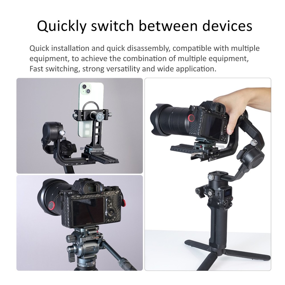 Universal Arca Swiss Quick Release Base w/ Lock 1/4 Mount Tripod Head Base Only