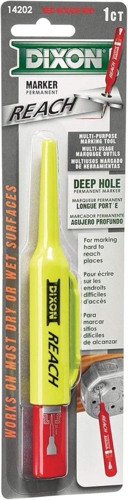 Versatile Deep Hole Permanent Marker in Red - Non-Toxic, Ideal for DIY Projects