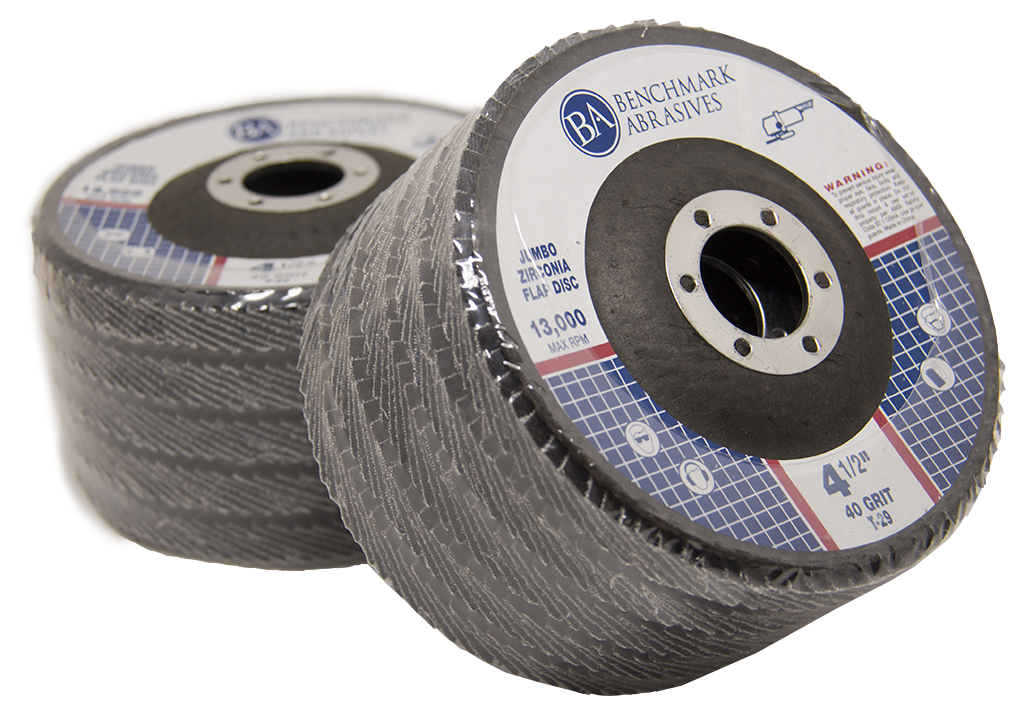 50 Pack 4.5” x 7/8" Jumbo 40 Grit Zirconia Flap Disc Grinding Wheels T29
