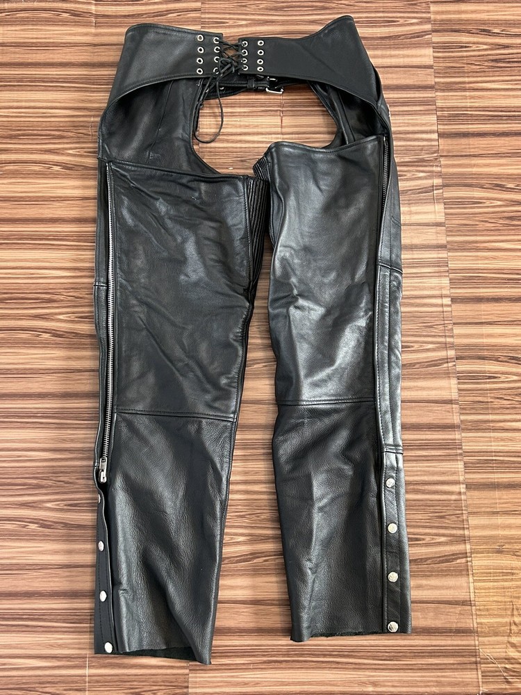 First Classics Leather Motorcycle Chaps Biker Pants size XL