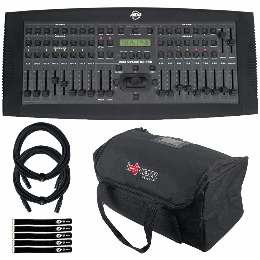 ADJ DMX Operator Pro 2-in-1 DMX Lighting Controller w Carrying Case idjnow